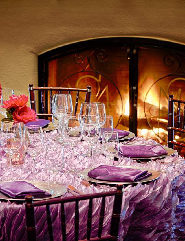Purple Table Decoration