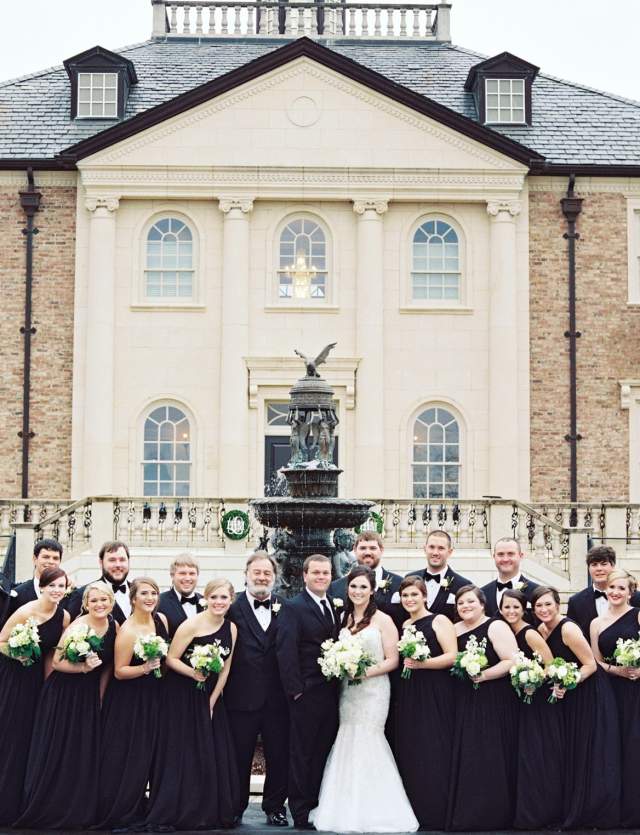 wedding party at Fountain View Mansion