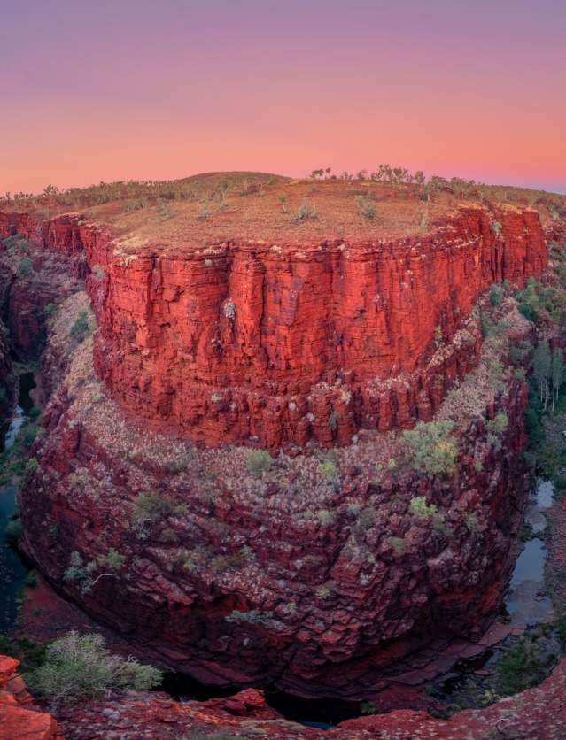 Knox Lookout Karijini National Park. Image CJ Maddock Australia's North West