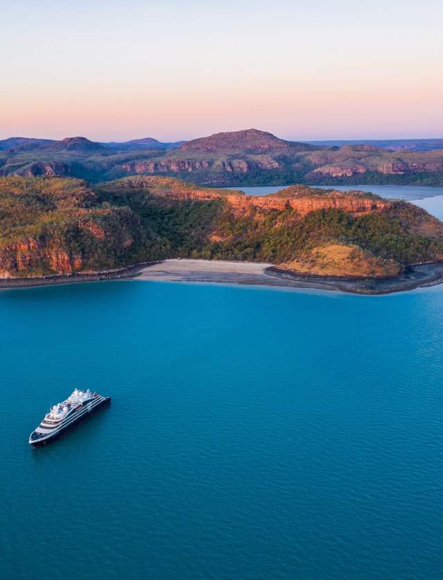 Ponant cruising on the Kimberley Coast