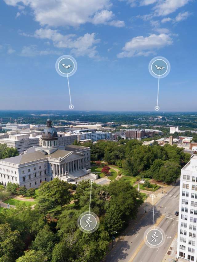 Aerial view from the virtual tour of Columbia SC
