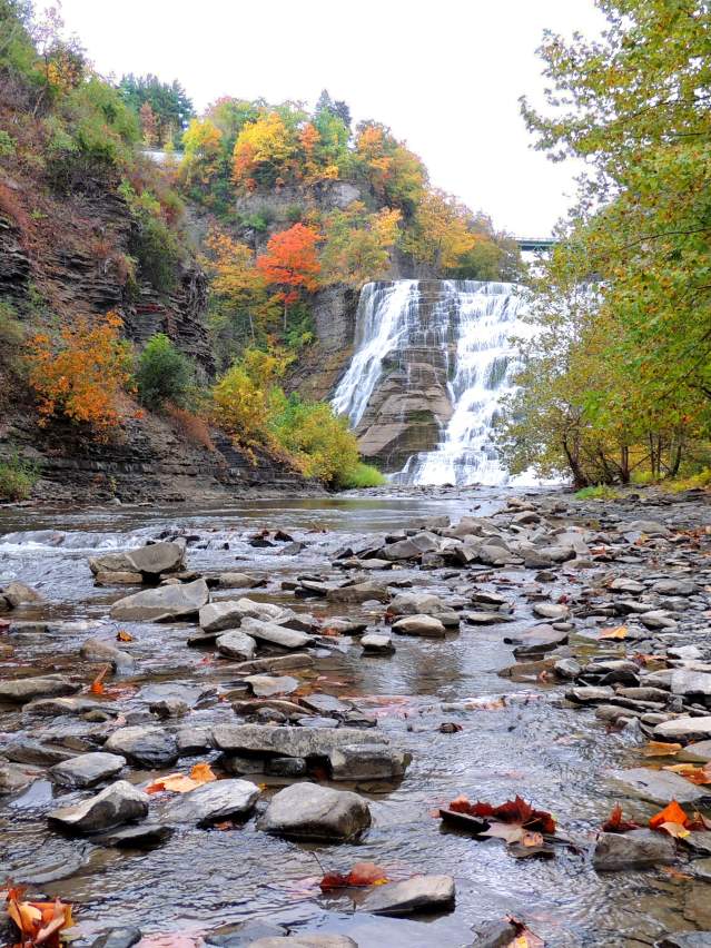 Ithaca Fall autumn rock path
