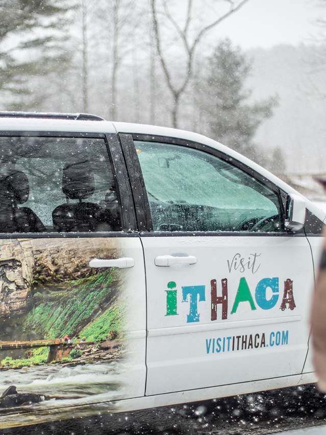visit ithaca van winter