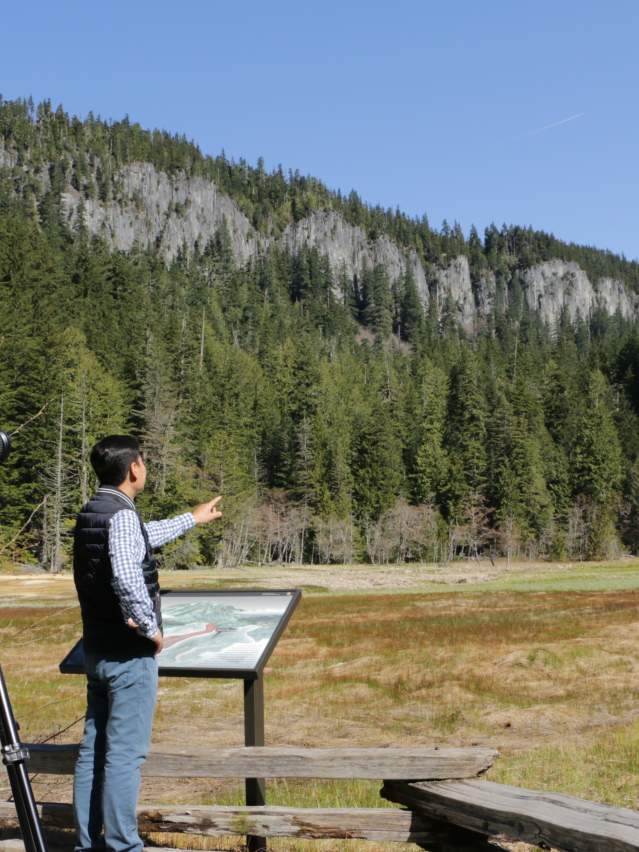 Filming at Mount Rainier