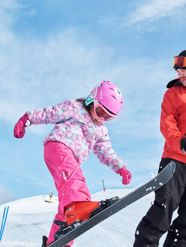 Kids ski lessons at Coronet Peak