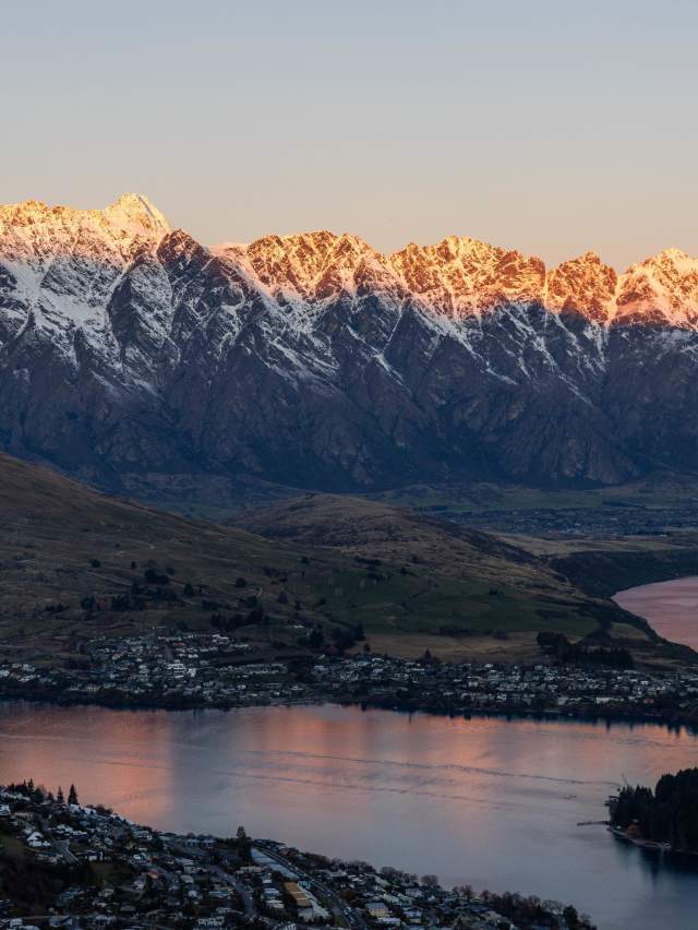 The Remarkables Sunset in Winter From Bob's Peak