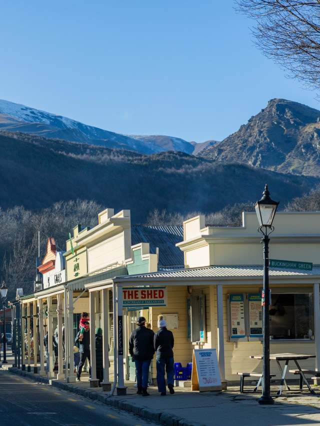 Buckingham Street, Arrowtown on a bluebird winters day