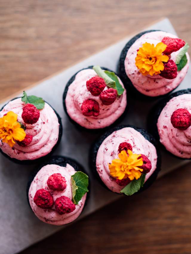 Vudu Kitchen raspberry cupcakes