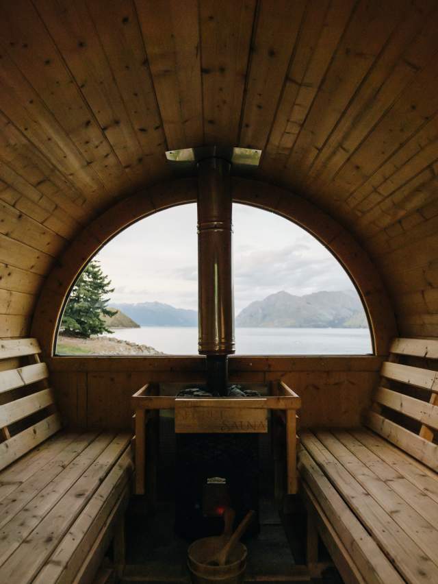 Views from the Secret Sauna at Lake Hawea