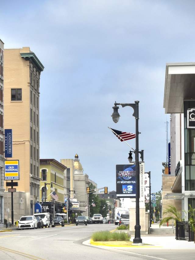 Downtown Terre Haute street view
