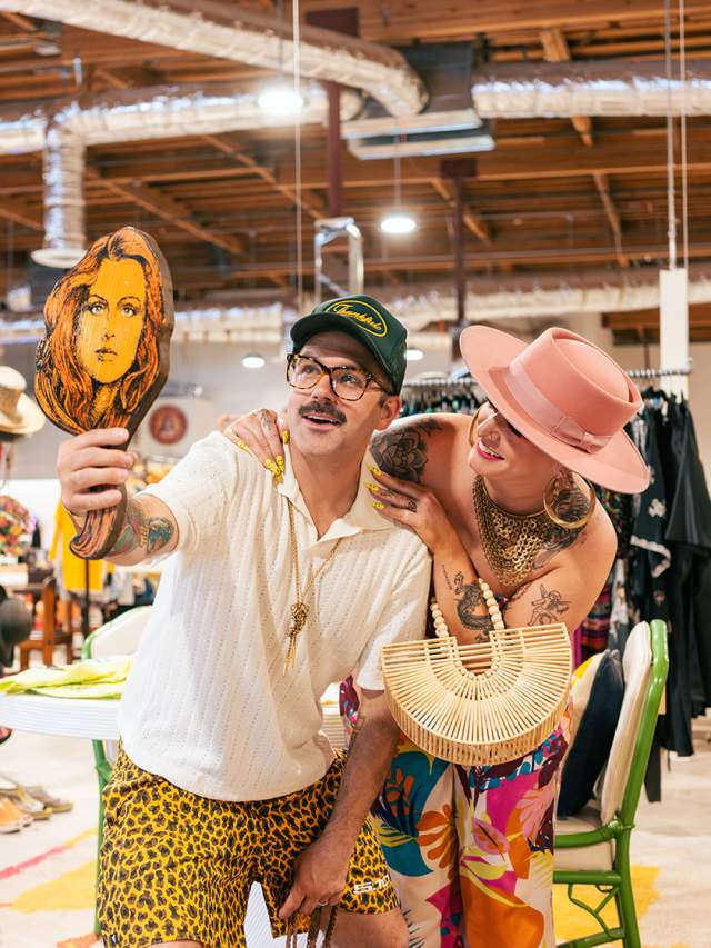 To people shopping at Market Market in Palm Springs