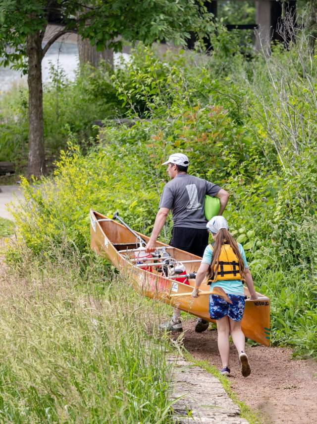 Family with Kayak