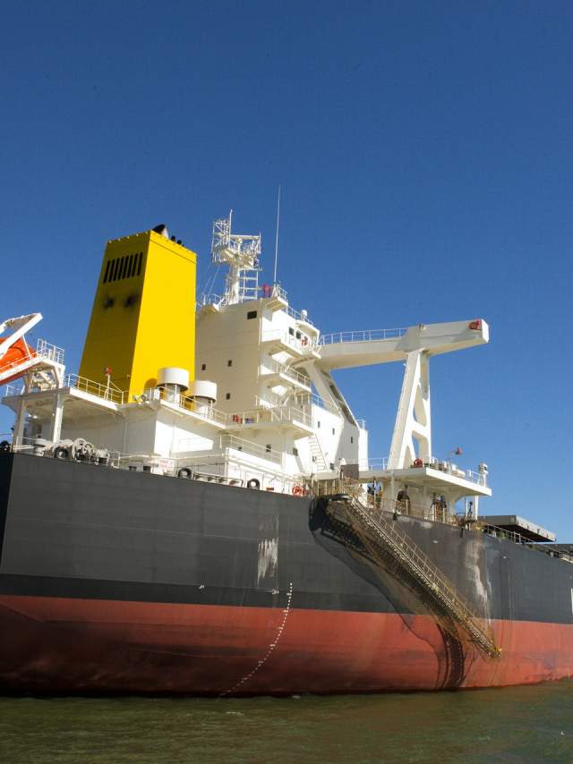 Iron ore bulk vessel as seen on the Port Hedland Seafarers Centre harbour tour.