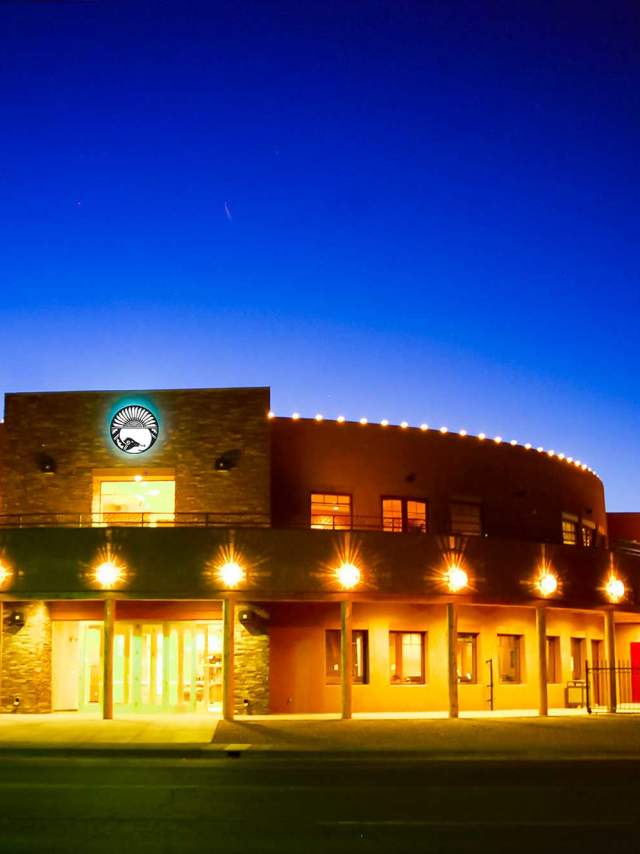 Indian Pueblo Cultural Center at night