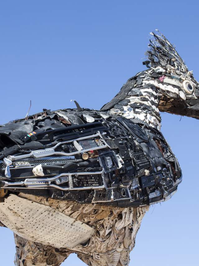 Roadrunner Sculpture In Las Cruces, New Mexico
