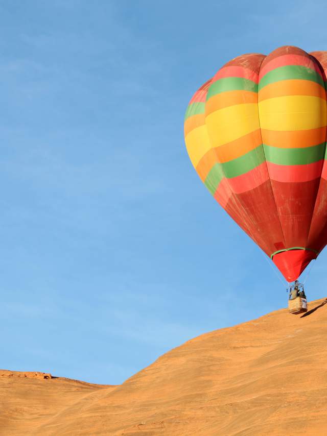 Balloon over Gallup, during the Red Rock Balloon Rally