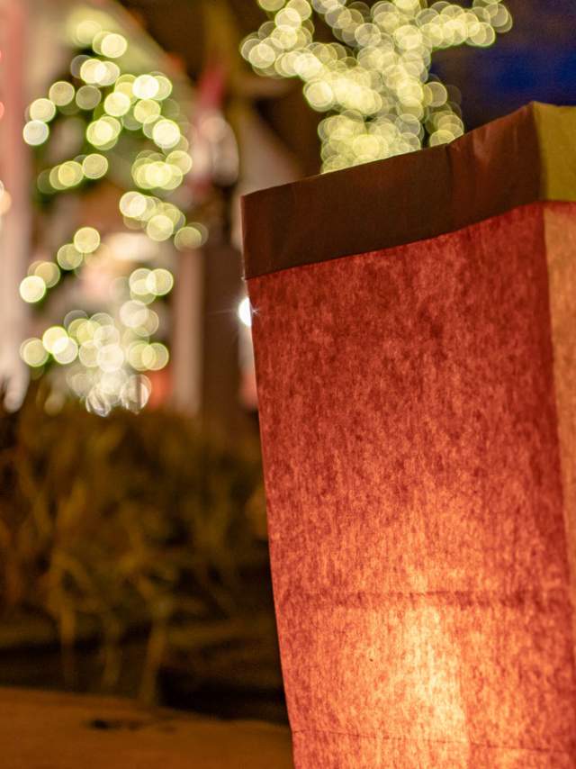 Luminarias on Canyon Road