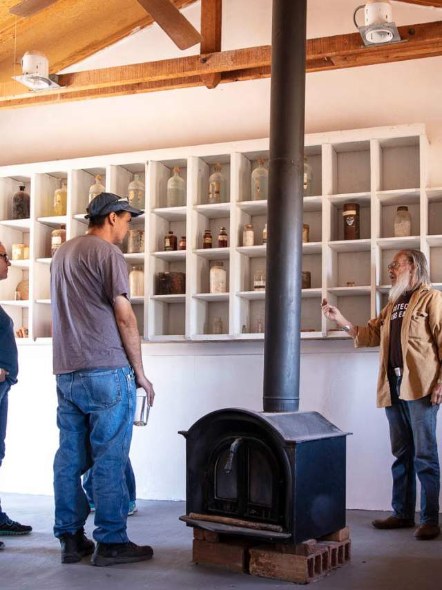 Pete Eidenbach takes visitors through the property