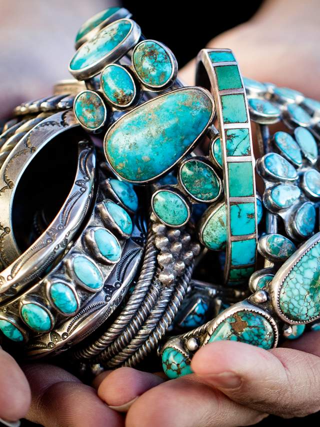 Turquoise in hands