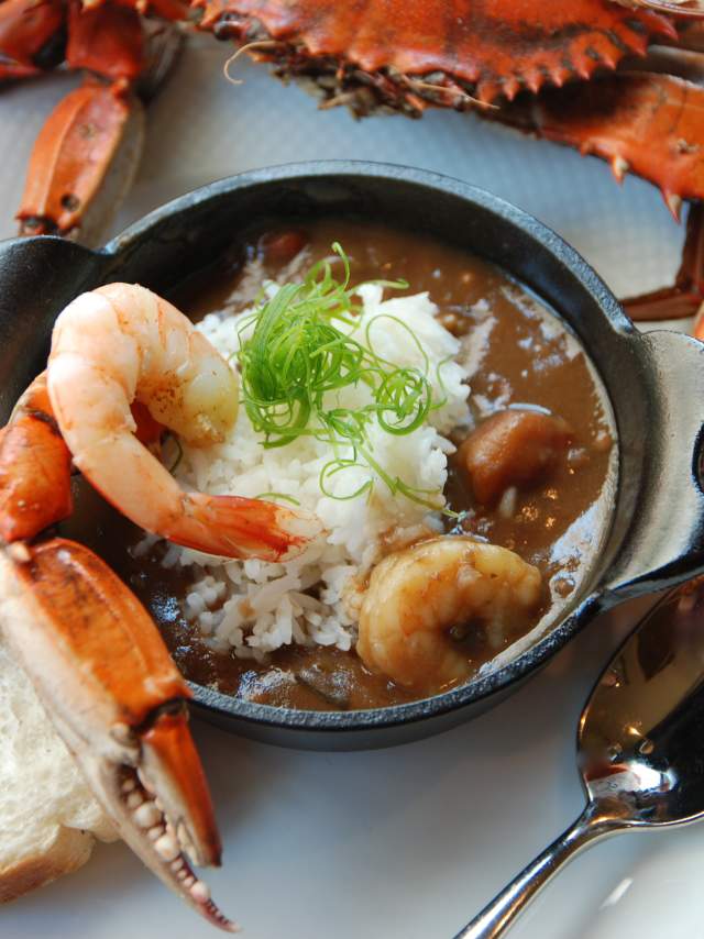 Gumbo, crab, shrimp
