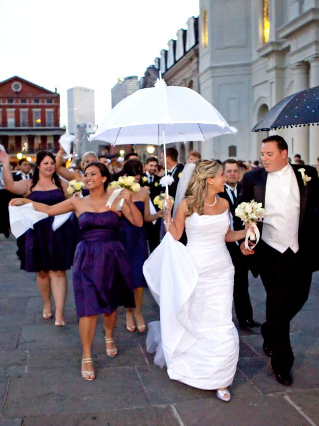 Jackson Square wedding second line