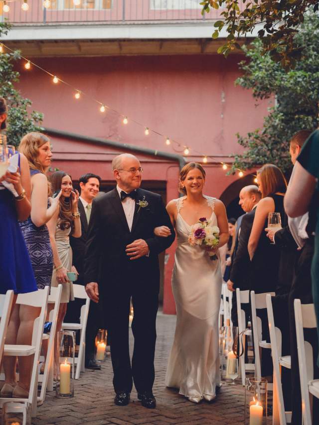LGBT Bride walking down aisle