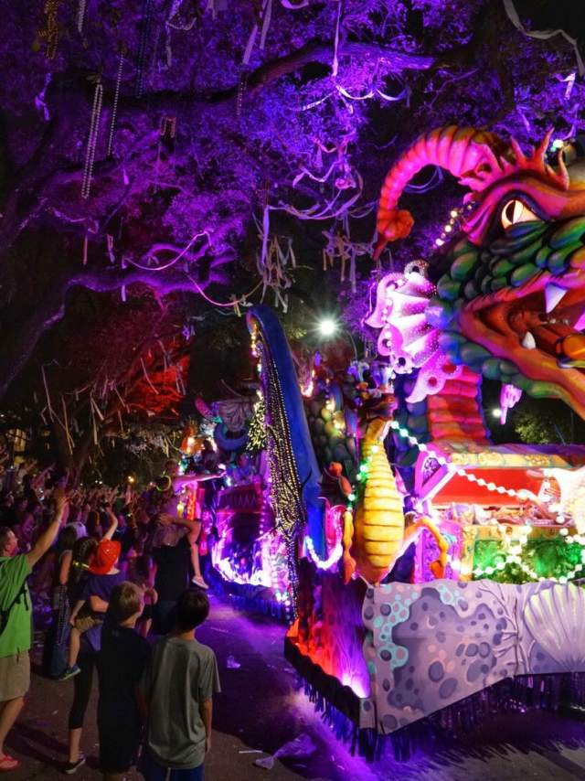 Orpheus Rolling Down St. Charles Avenue during Mardi Gras in New Orleans