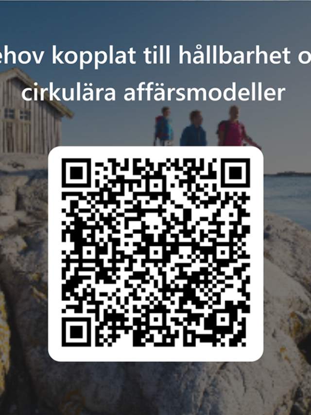 QR-kode som går til en spørreundesøkelse om bærekraft