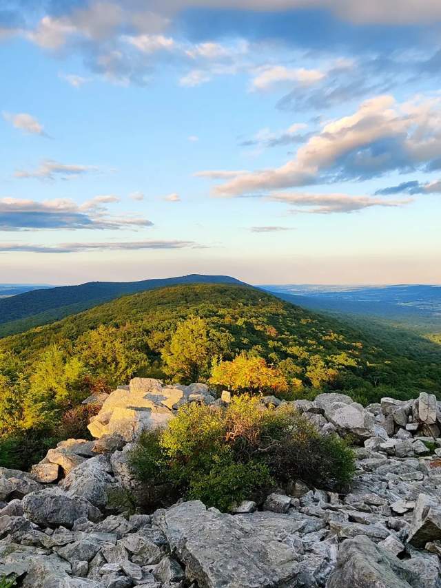 Hawk Mountain at sunset