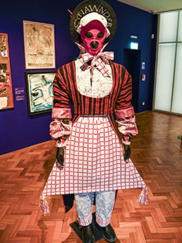 A mannequin dresses in Welsh costume.