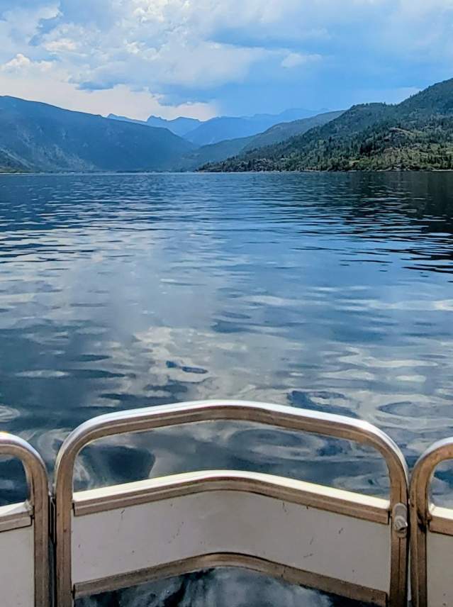 View from a boat on Lake Granby