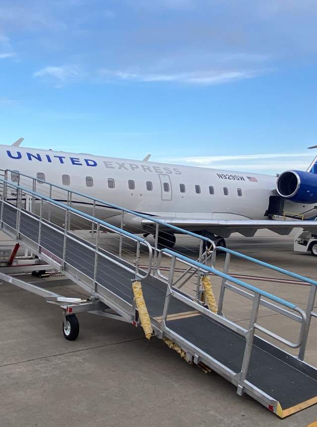 United Express Airplane at Salina Regional Airport