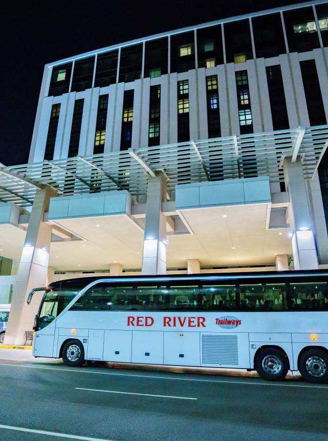 Picture of Red River bus in Front of Hilton Shreveport