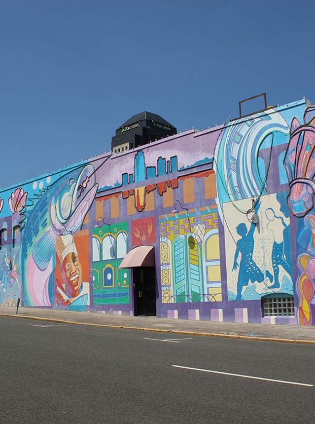 Shreveport-Bossier Convention and Tourist Bureau visitor center "A Call to Action" mural
