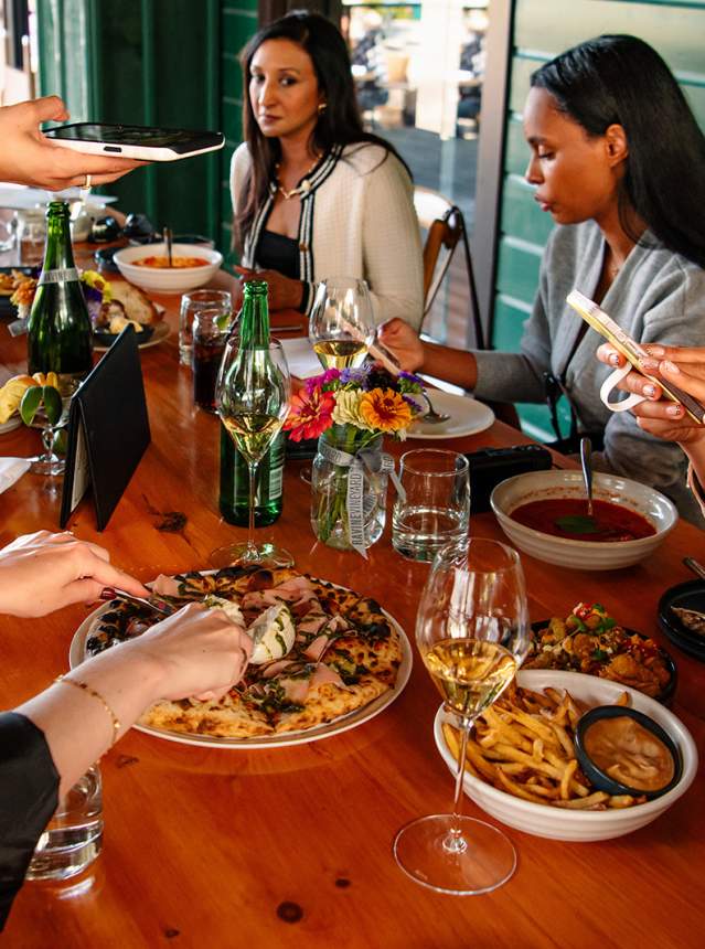 Group of people eating
