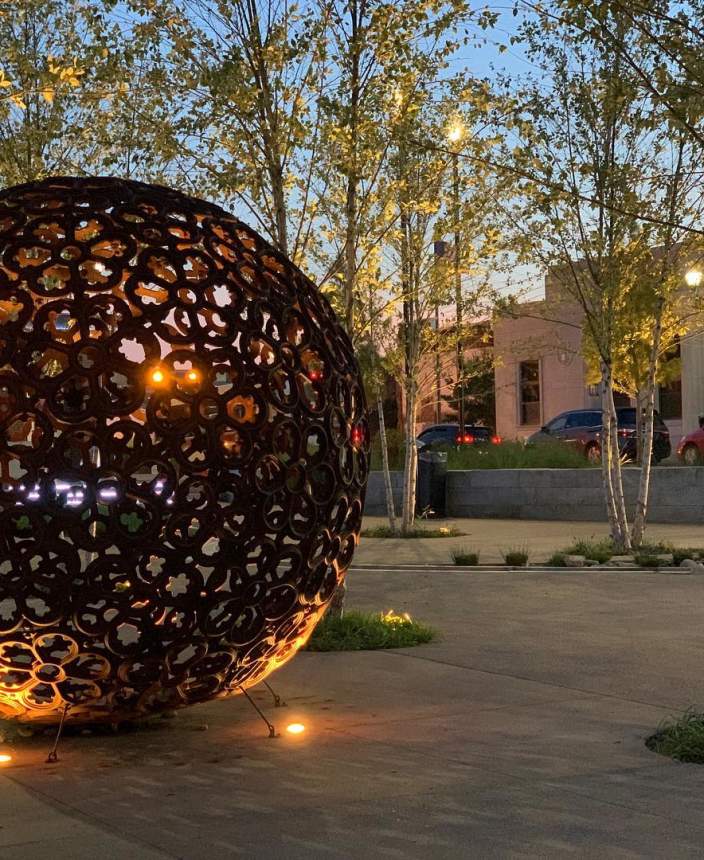 Windows to the World Sphere in Downtown Commons