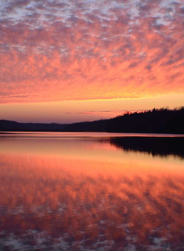 Sunset over water