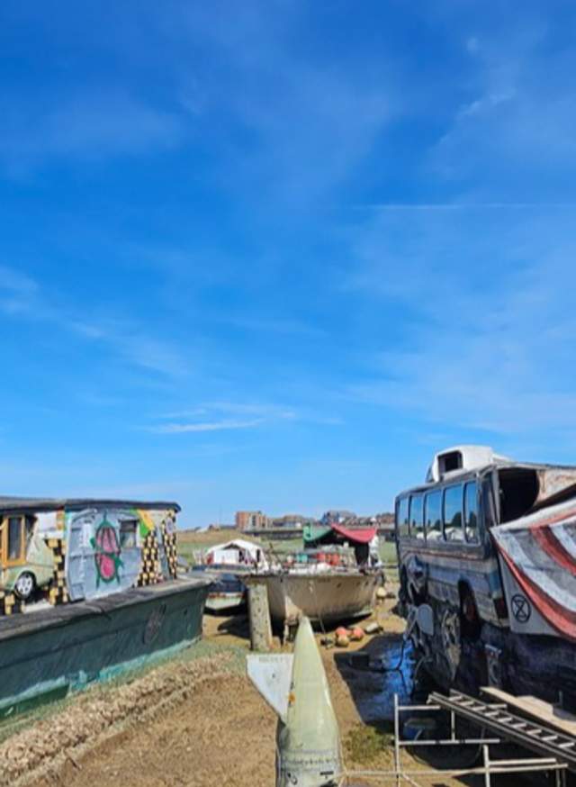Houseboats in Shoreham on the river adur