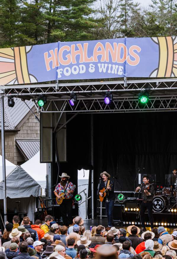 The main stage at the Highlands Food & Wine Festival.