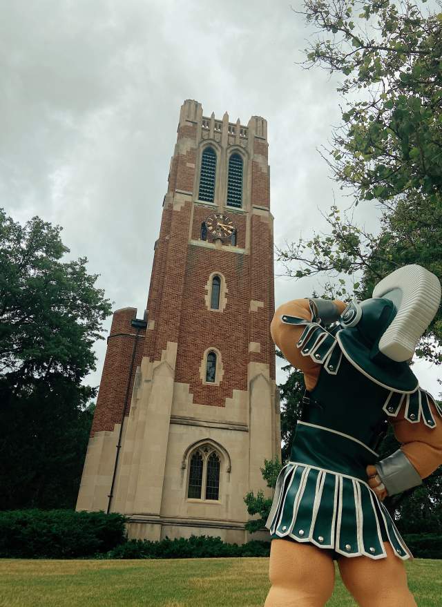 Beaumont Tower with Sparty