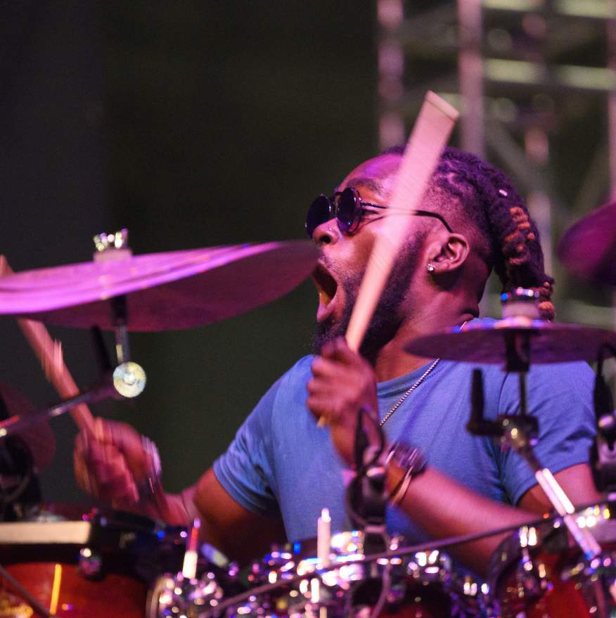 Jazz Drummer Playing the Clifford Brown Jazz Festival