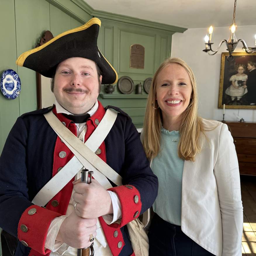 Darley with Revolutionary War Reenactor