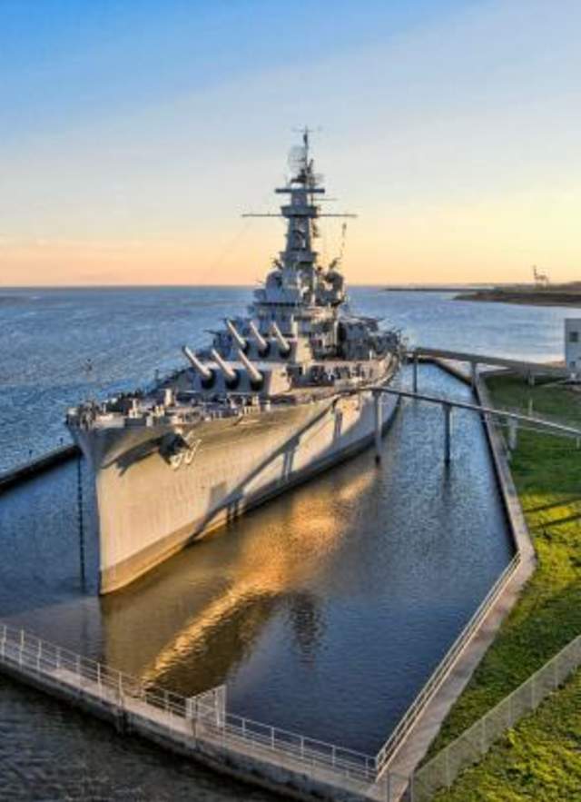 USS Alabama Battleship in the Mobile Bay