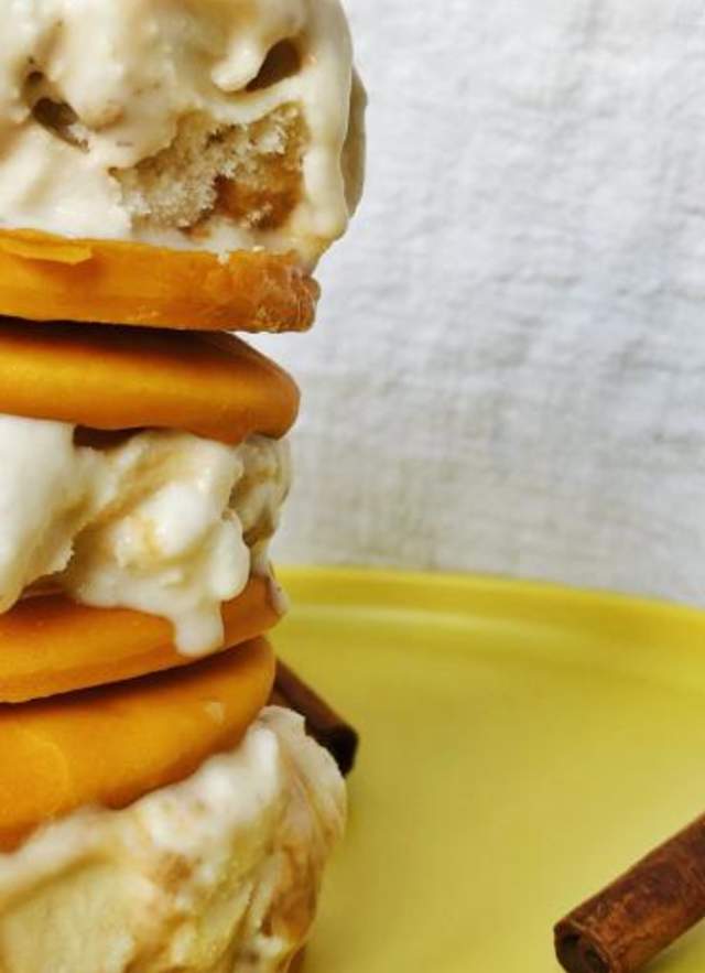 Stack of Moonpies and alternating ice cream scoops