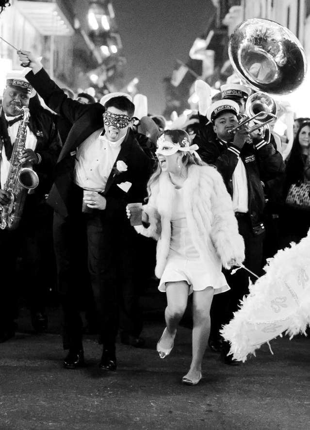 French Quarter wedding second line
