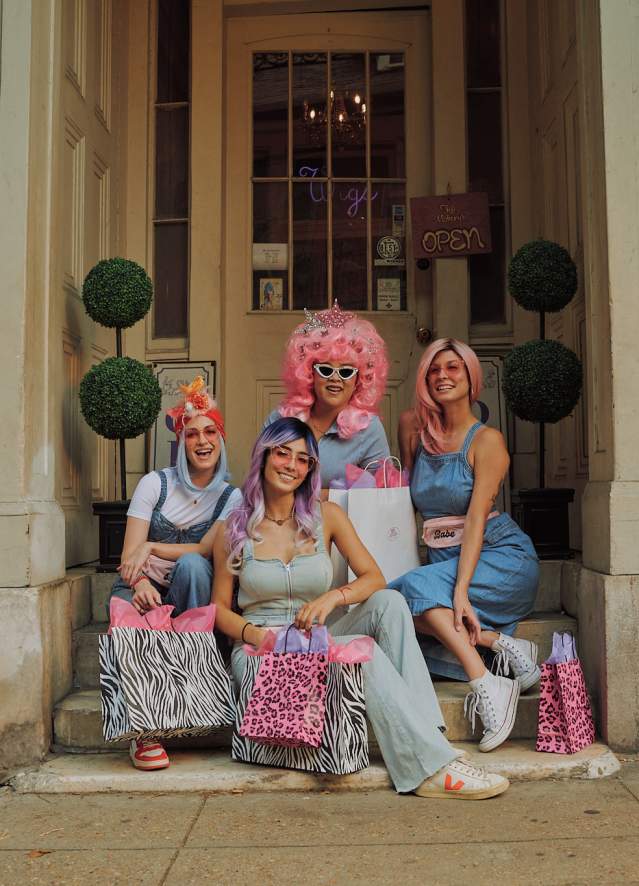 A Bachelorette Party Outside of Fifi Mahony’s – New Orleans French Quarter