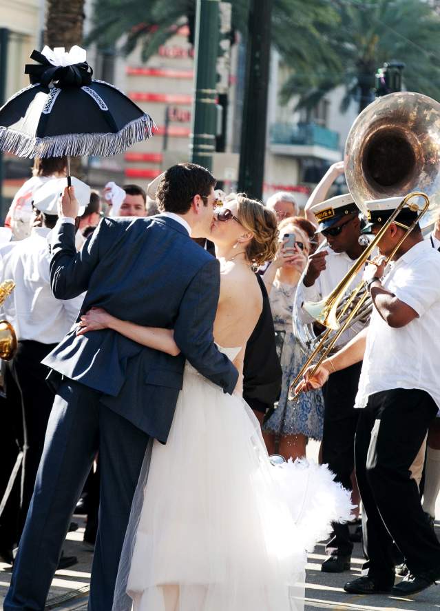 French Quarter bride and groom