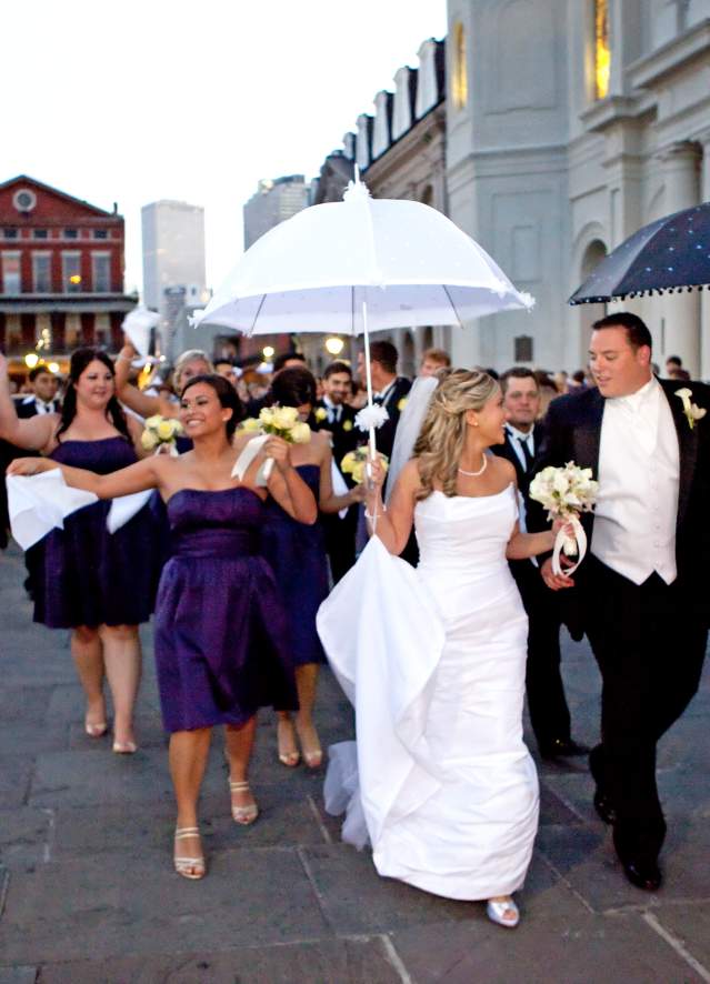 Jackson Square wedding second line