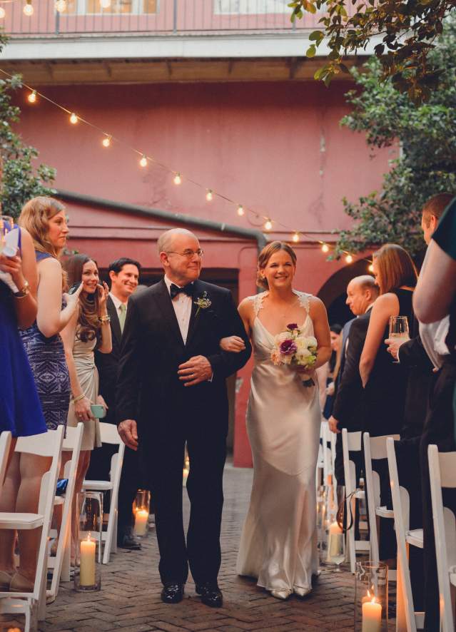 LGBT Bride walking down aisle