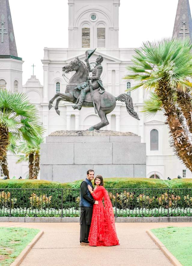 New Orleans Wedding Couple Jackson Square